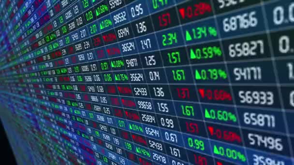 Finansmarknadens Börsgränssnitt Aktiekursfluktuationer — Stockvideo