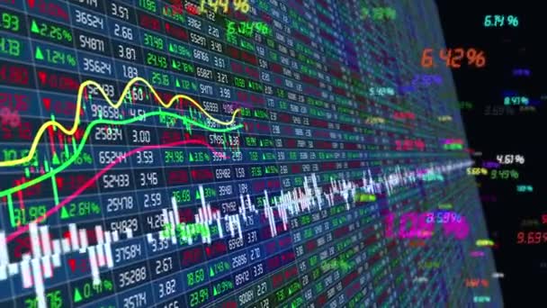 Schemat Zmian Cen Akcji Rynku Finansowych Papierów Wartościowych — Wideo stockowe