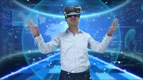 Esperienza Olografica Dello Schermo Realtà Virtuale Del Metauniverso — Video Stock