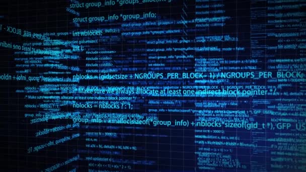 Kunstmatige Intelligentie Big Data Informatietechnologie Netwerk Programmeercode — Stockvideo
