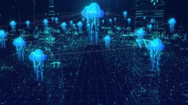 Smart city cloud service network coverage and data transmission