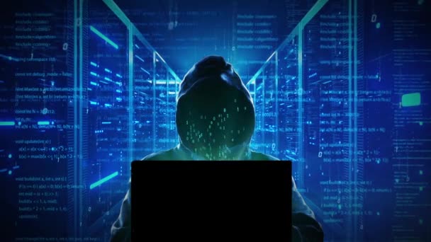 Gli Hacker Attaccano Sistemi Rete Informatica — Video Stock