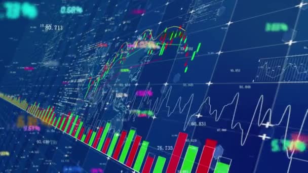 Grafico Dei Dati Tendenza Dell Indice Dei Futures Titoli Finanziari — Video Stock