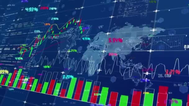 Datendiagramm Des Index Trends Aktienmarkt — Stockvideo