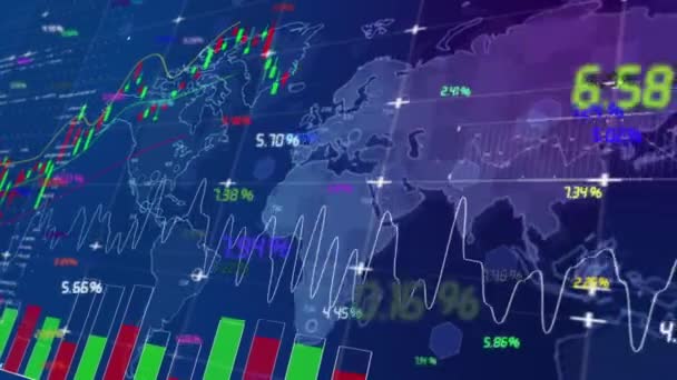 Tableau Bord Indice Boursier Sur Les Marchés Financiers — Video