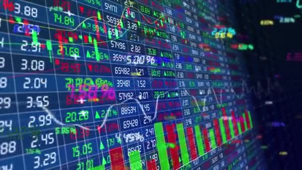 Предпосылки Кривой Фондового Рынка — стоковое видео