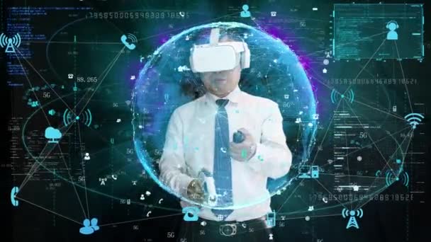 Virtual Reality Meta Universe Game — Video Stock