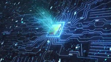  Bilgisayar elektronik teknoloji çipi veri iletimi