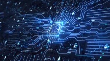Bilgisayar işlemcisi elektronik çip arkaplanı