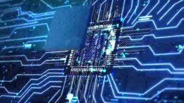 Computer CPU circuit board data storage operation chip