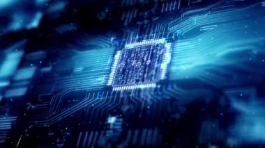 Artificial intelligence technology chip circuit board circuit background