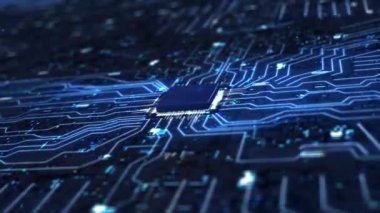 Futuristic Computing Data Circuit Board
