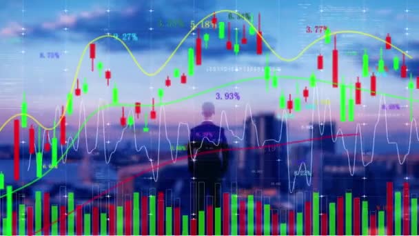 Investimento Titoli Azionari Tecnologia Finanziamento Aziendale — Video Stock