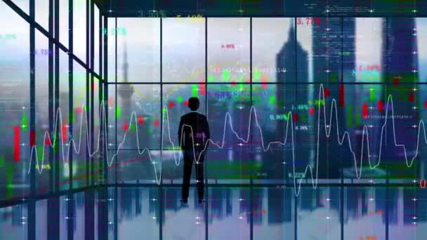 Financial Securities Stock Market Investment Data Information Chart — стоковое видео