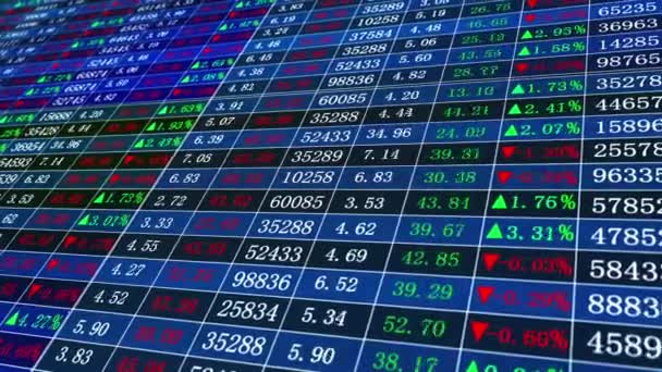 Financial Big Data Stock Market Digital Change Scroll Screen — Vídeos de Stock