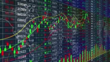 Borsa veri tablosu K-line değişim eğilimi grafiği