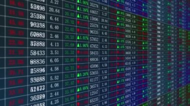 Borsa veri tablosu K-line değişim eğilimi grafiği