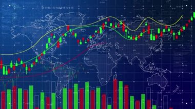 Stock market data chart K-line change trend chart