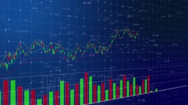 Stock market data chart K-line change trend chart