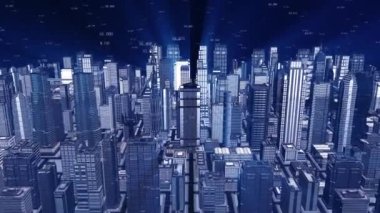 Bilim ve Teknoloji Şehri 'ndeki yüksek binaların mekiği.