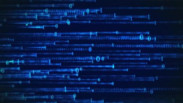 Rolling Background Science Technology Digital Cipher Data Stream — 图库视频影像