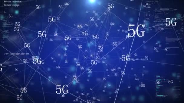 モバイル情報通信をカバーする5Gネットワーク信号 — ストック動画