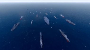 Uçak gemisi filosu savaş grubu denize açılır.