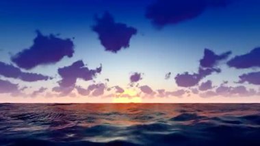 Deniz sabahı gün doğumu zaman aşımı