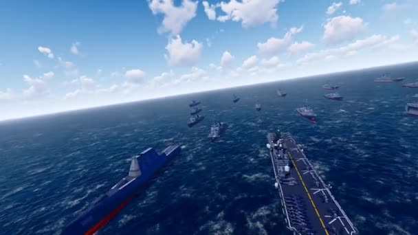 Aircraft Carrier Battle Group Training — Stok video