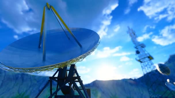 Rilevamento Scansione Radar Satellitare — Video Stock
