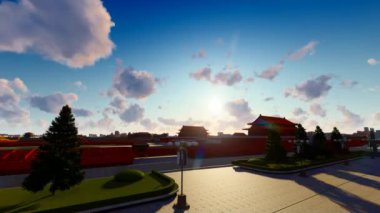 Pekin Tiananmen Meydanı Güneş doğumu gecikmesi