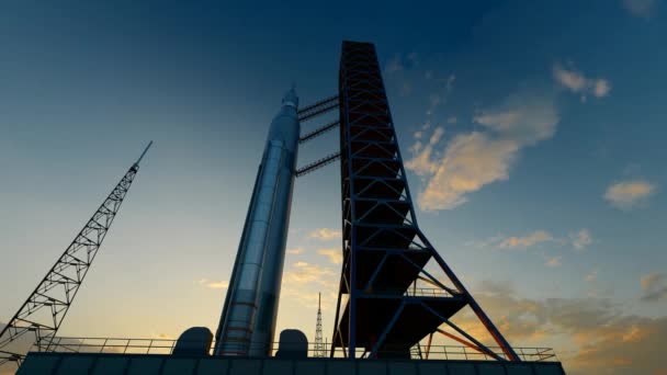 Uzay Uydusu Roket Fırlatma Üssü — Stok video