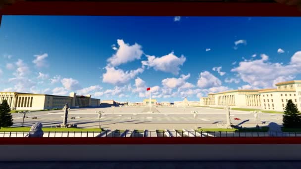 Perspective Tiananmen Gate Tower — Stok video
