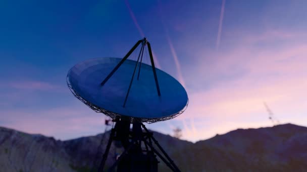 Radar Station Radio Telescope Ground Detection Station — Video Stock