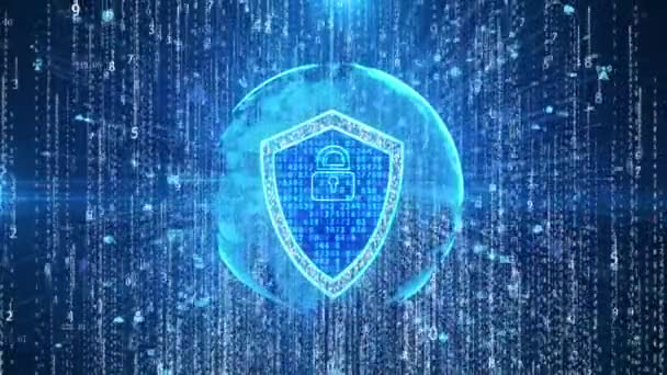 Bezpieczeństwo Sieci Ochrona Danych Prywatności — Wideo stockowe