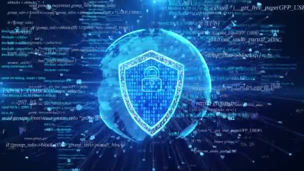 データセキュリティ保護 シールドパスワードロック ビッグデータストレージ — ストック動画
