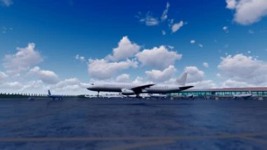 Uçak havaalanından havalandı..