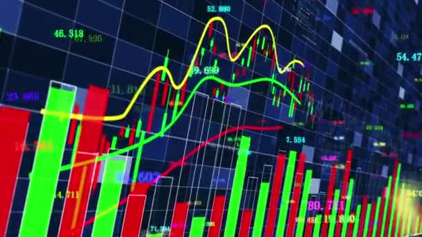 Line Trend Chart Stock Market — Stockvideo