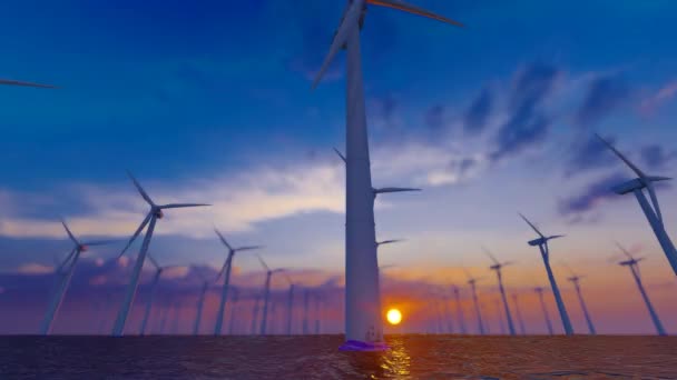 Energia Verde Nova Geração Energia Eólica — Vídeo de Stock