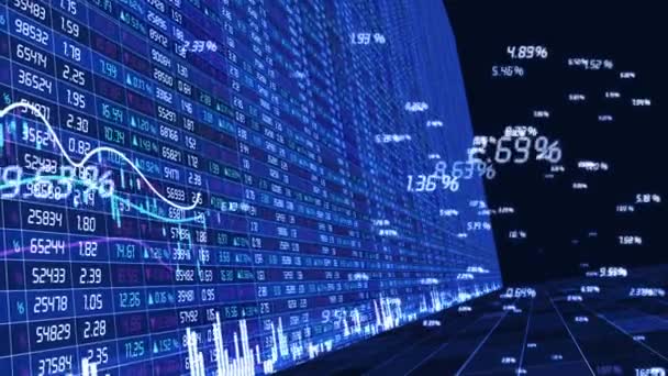 Trend Chart Financial Securities Stock Market — Vídeos de Stock