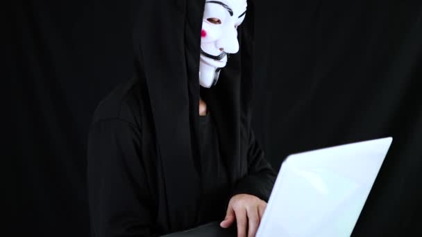 Haker Stukanie Tła Kodu — Wideo stockowe