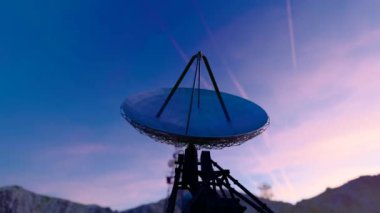 Astronomical observation with radar equipment.
