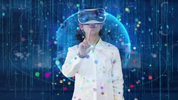 Virtual Reality Meta Universe Interactive Experience — Video Stock