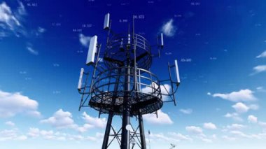 5G baz istasyonu sinyal kulesi zaman gecikmesi fotoğrafçılığı