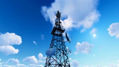 5G baz istasyonu sinyal kulesi zaman gecikmesi fotoğrafçılığı