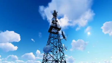 5G baz istasyonu sinyal kulesi zaman gecikmesi fotoğrafçılığı