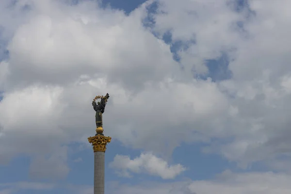 Pomnik Placu Niepodległości Kijowie Ukraina Symbol Walki Narodu Ukraińskiego Wolność — Zdjęcie stockowe