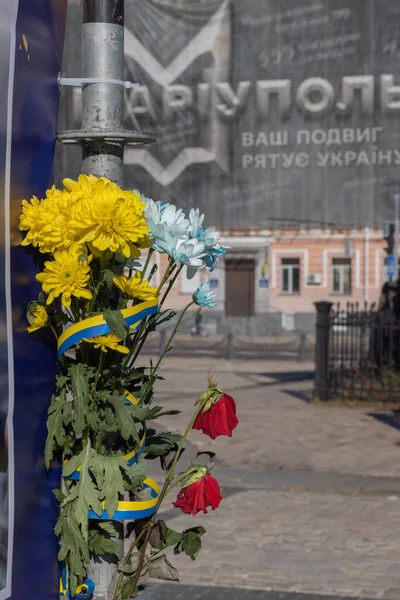 Киів Україна Жовтня 2022 Спомин Загиблих Українських Солдатів Маріуполі Азовських — стокове фото