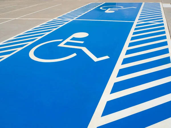 Handicapped parking spot.Disabled parking sign painted