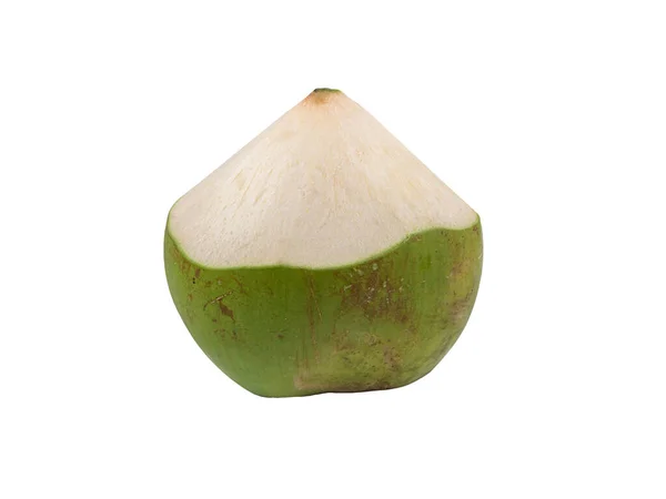 Fresh Coconut Ready Serve White Background Fresh Coconut Clipping Path —  Fotos de Stock